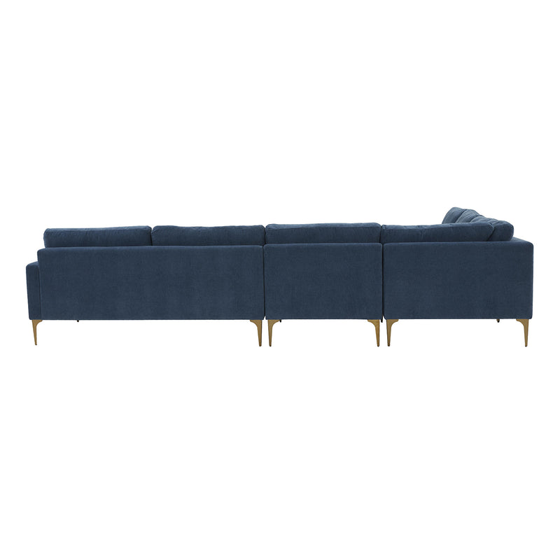 TOV Furniture Serena Velvet Large L-Shape Sectional Sofa