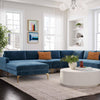 TOV Furniture Serena Velvet Large Chaise Sectional Sofa