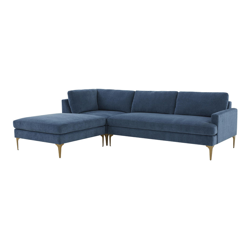 TOV Furniture Serena Velvet LAF Chaise Sectional Sofa