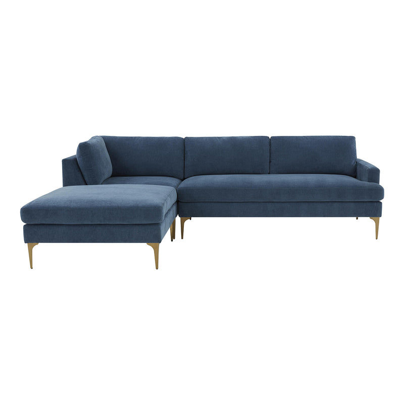 TOV Furniture Serena Velvet LAF Chaise Sectional Sofa