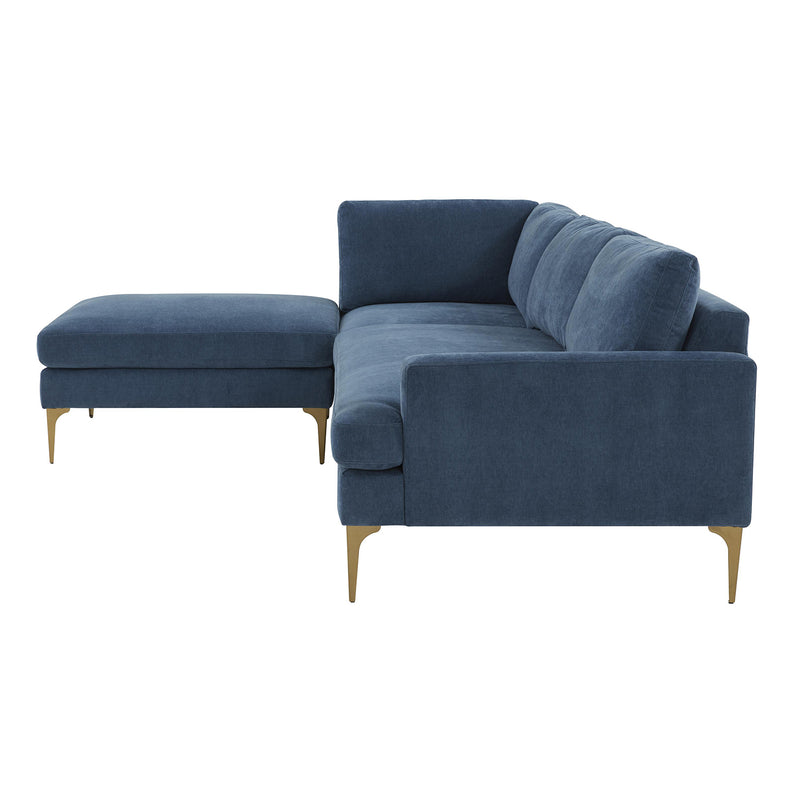 TOV Furniture Serena Velvet LAF Chaise Sectional Sofa