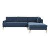 TOV Furniture Serena Velvet RAF Chaise Sectional Sofa