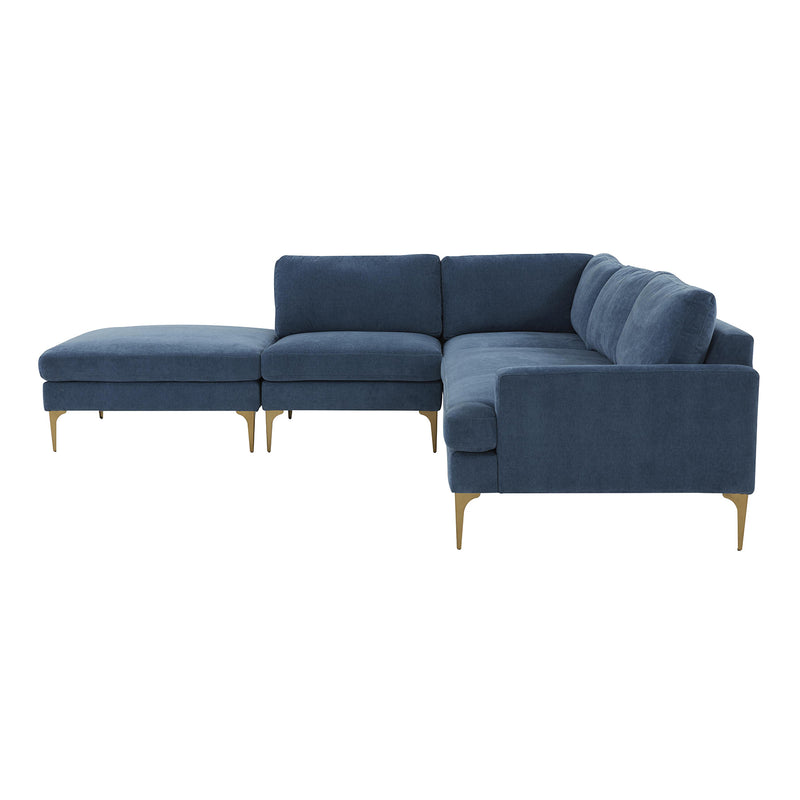 TOV Furniture Serena Velvet Large LAF Chaise Sectional Sofa