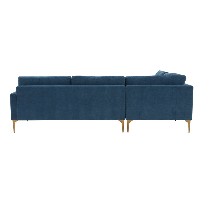 TOV Furniture Serena Velvet Large LAF Chaise Sectional Sofa