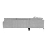 TOV Furniture Serena Velvet L-Shape Sectional Sofa