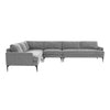 TOV Furniture Serena Velvet Large L-Shape Sectional Sofa