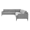 TOV Furniture Serena Velvet Large L-Shape Sectional Sofa