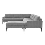 TOV Furniture Serena Velvet Large Chaise Sectional Sofa