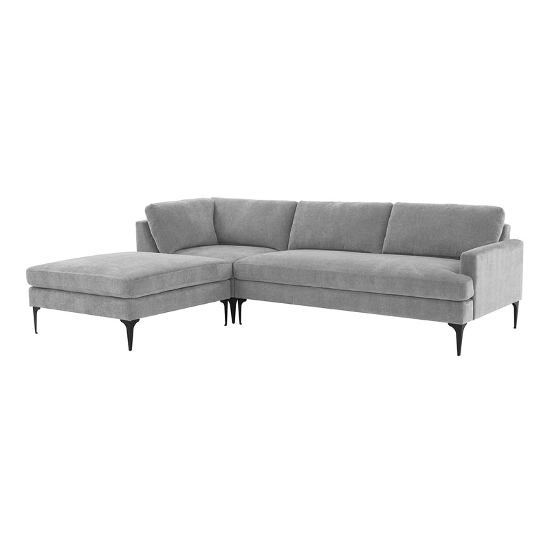 TOV Furniture Serena Velvet LAF Chaise Sectional Sofa