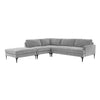 TOV Furniture Serena Velvet Large LAF Chaise Sectional Sofa