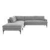 TOV Furniture Serena Velvet Large LAF Chaise Sectional Sofa