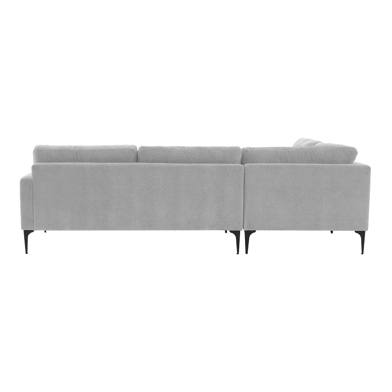 TOV Furniture Serena Velvet Large LAF Chaise Sectional Sofa