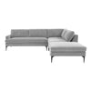 TOV Furniture Serena Velvet Large RAF Chaise Sectional Sofa