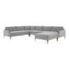 TOV Furniture Serena Velvet Large Chaise Sectional Sofa