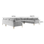 TOV Furniture Serena Velvet U-Shape Sectional Sofa