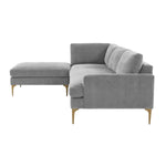 TOV Furniture Serena Velvet LAF Chaise Sectional Sofa