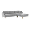 TOV Furniture Serena Velvet RAF Chaise Sectional Sofa