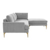 TOV Furniture Serena Velvet RAF Chaise Sectional Sofa