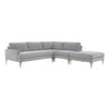 TOV Furniture Serena Velvet Large RAF Chaise Sectional Sofa