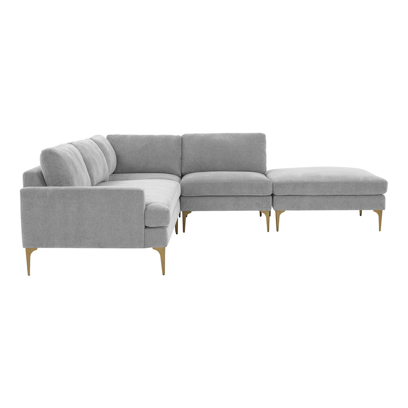 TOV Furniture Serena Velvet Large RAF Chaise Sectional Sofa