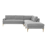 TOV Furniture Serena Velvet Large RAF Chaise Sectional Sofa