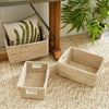 Rivergrass Rectangular Handle Storage Basket Set of 3