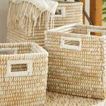 Rivergrass Square Handle Storage Basket Set of 3