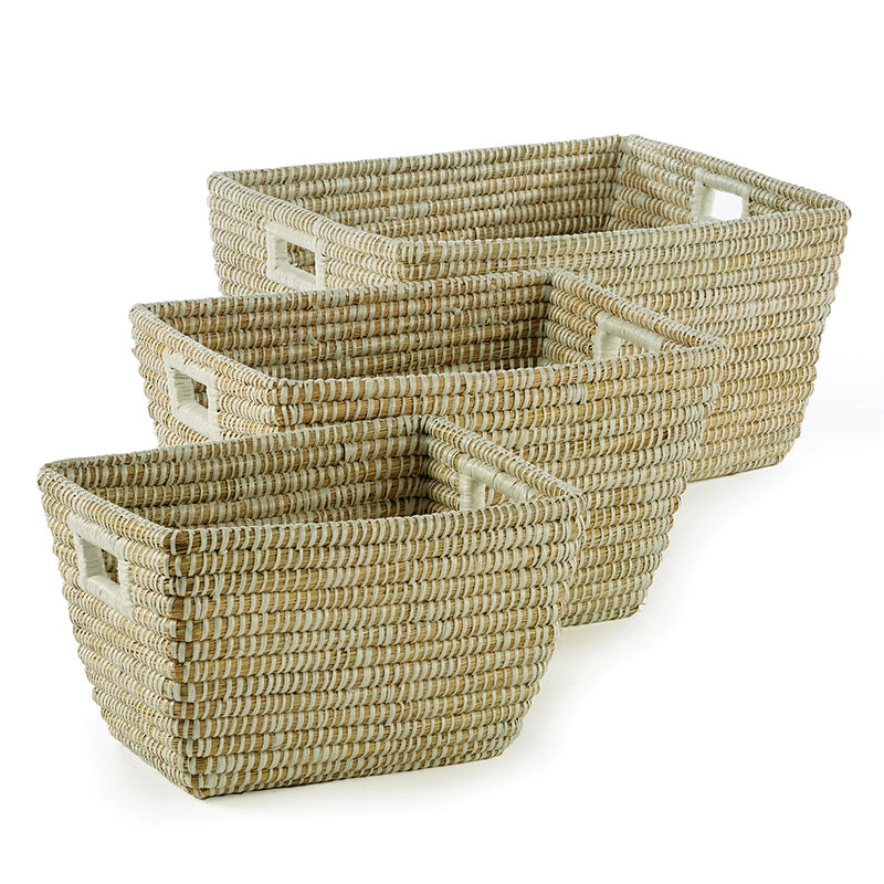 Rivergrass Rectangular Handle Basket Set of 3