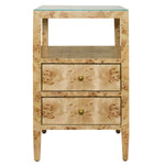 Worlds Away Roscoe Burlwood Side Table