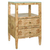 Worlds Away Roscoe Burlwood Side Table