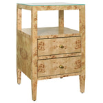 Worlds Away Roscoe Burlwood Side Table