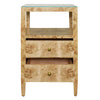 Worlds Away Roscoe Burlwood Side Table