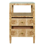 Worlds Away Roscoe Burlwood Side Table