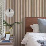 Tempaper & Co Reeded Wood Peel & Stick Wallpaper