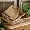 Seagrass Handled Tray Set of 3