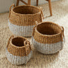 Seagrass Round Handle Basket Set of 3