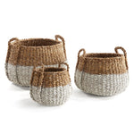 Seagrass Round Handle Basket Set of 3