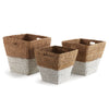 Seagrass Rectangular Storage Basket Set of 3