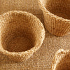 Seagrass Tapered Handle And Cuffs Basket Set of 3