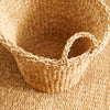 Seagrass Tapered Handle And Cuffs Basket Set of 3