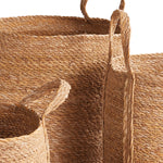 Seagrass Round Long Handle Basket Set of 3