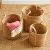 Seagrass Round Long Handle Basket Set of 3