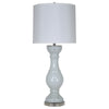 Light Blue Glass Table Lamp