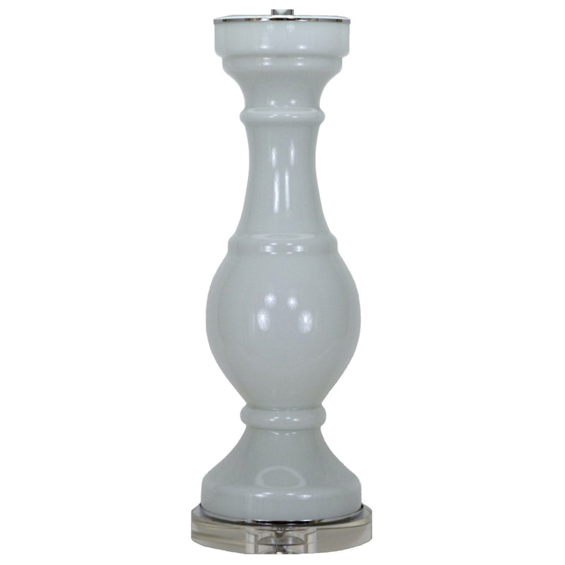 Light Blue Glass Table Lamp