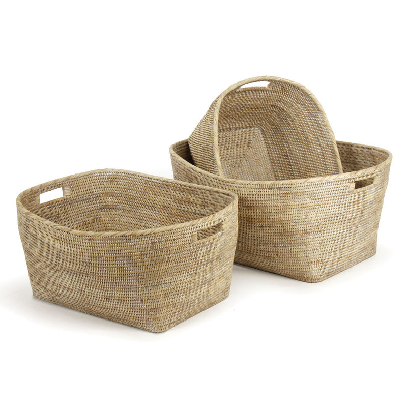 Burma Rattan Family Handle Basket Set of 3