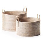 Burma Rattan Handle Hamper Set of 2