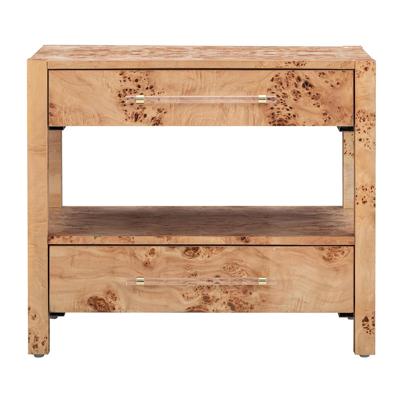 TOV Furniture Brandyss Burl Nightstand