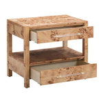 TOV Furniture Brandyss Burl Nightstand