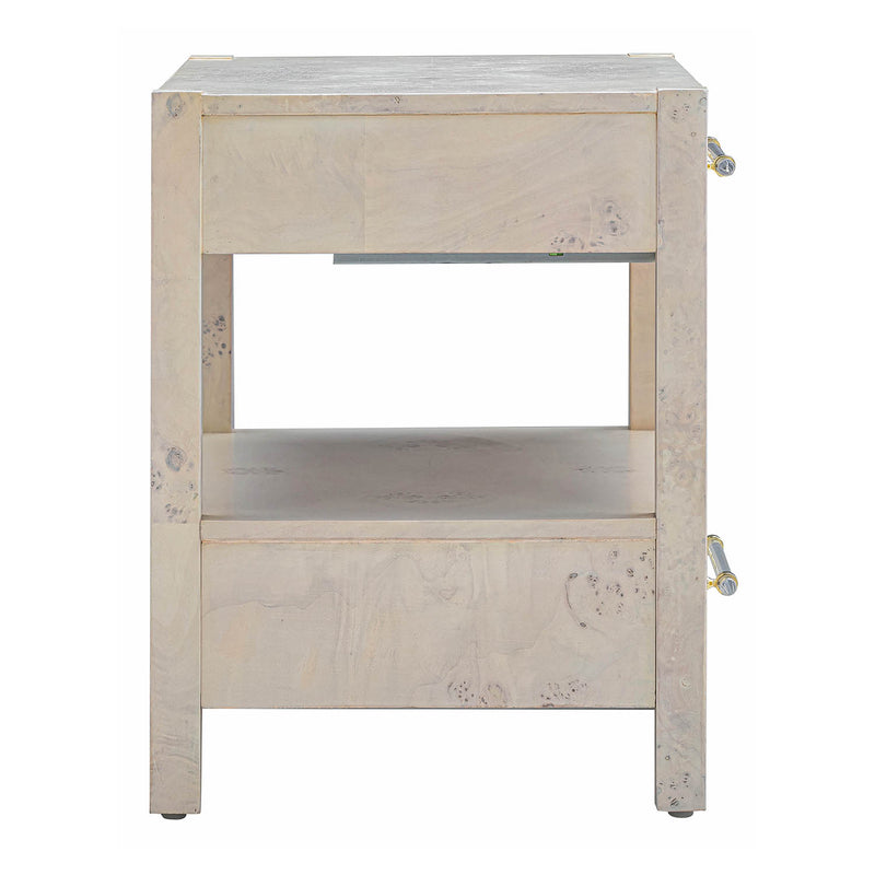 TOV Furniture Brandyss Burl Nightstand