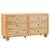 TOV Furniture Grappa Natural Wood & Rattan Wavy Dresser